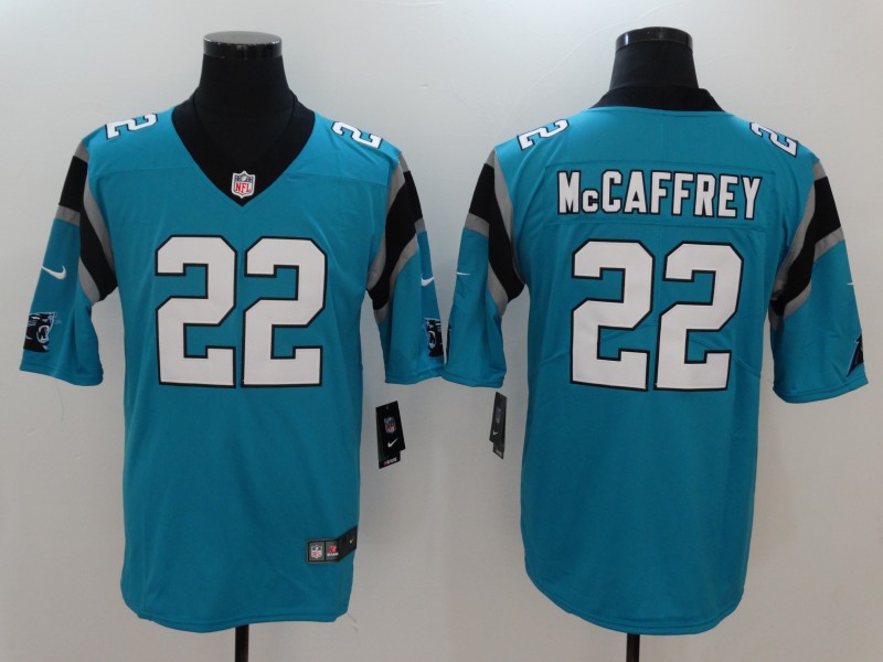 Men's Carolina Panthers Christian McCaffrey #22 Blue Jersey